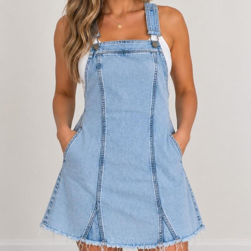 American Eagle Women's Blue Overall Dress